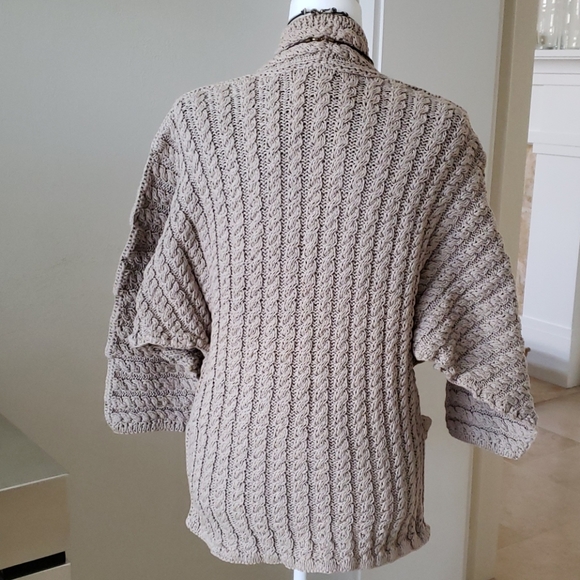 🔥HP🔥HANDCRAFTED Cardigan/Blazer Jacket, Tan, SZ S, - Picture 4 of 13